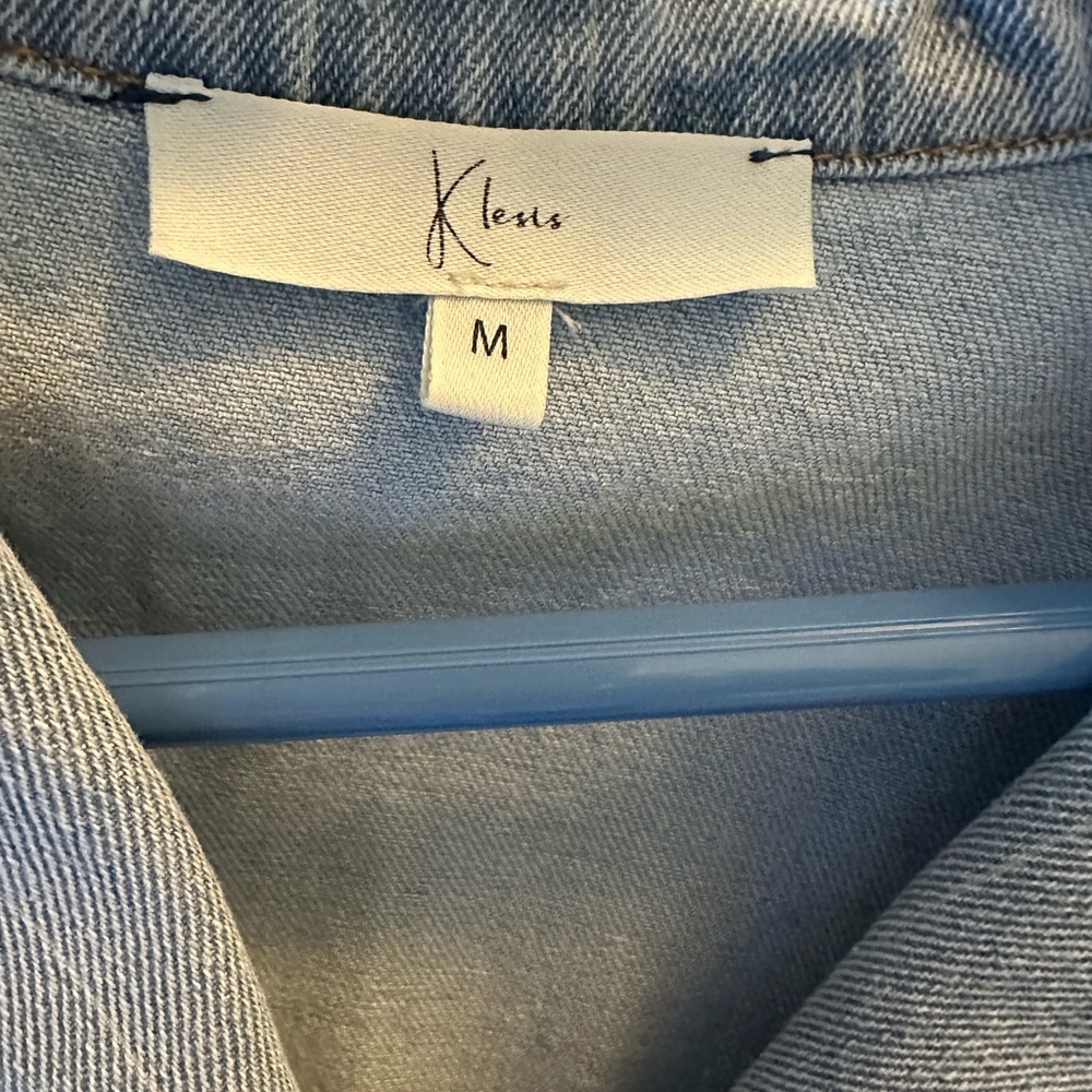 Casual Light Blue Denim Jumpsuit - Picture 6 of 6